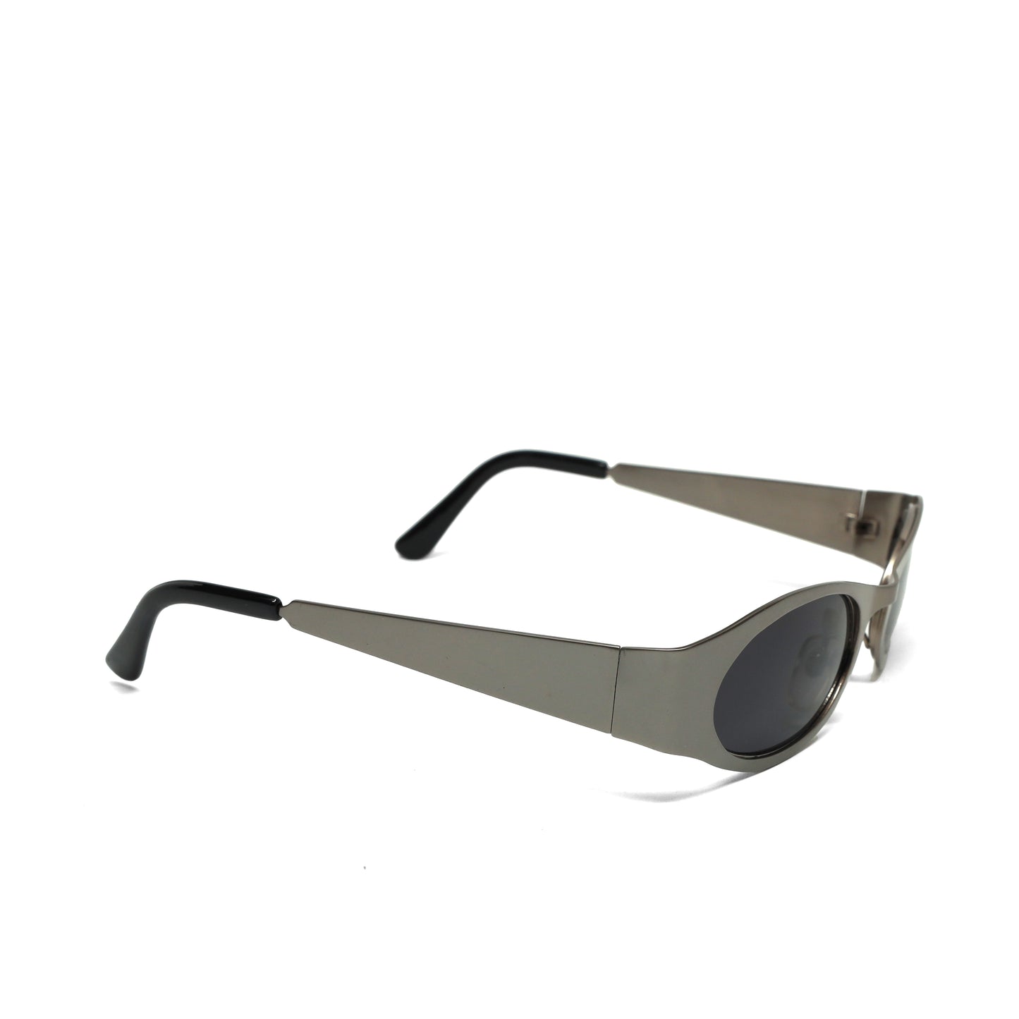 //Style 7253// Classic Heavyweight Late 90s Metal Oval Sunglasses - Grey