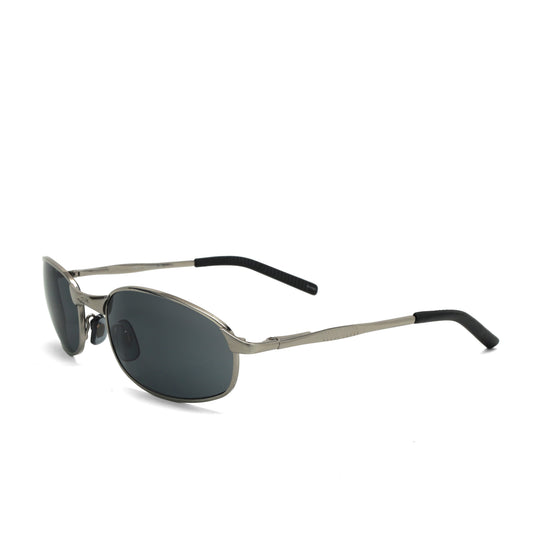 //Style 395// Vintage Standard 1997 Wire Oval Frame Sunglasses - Grey