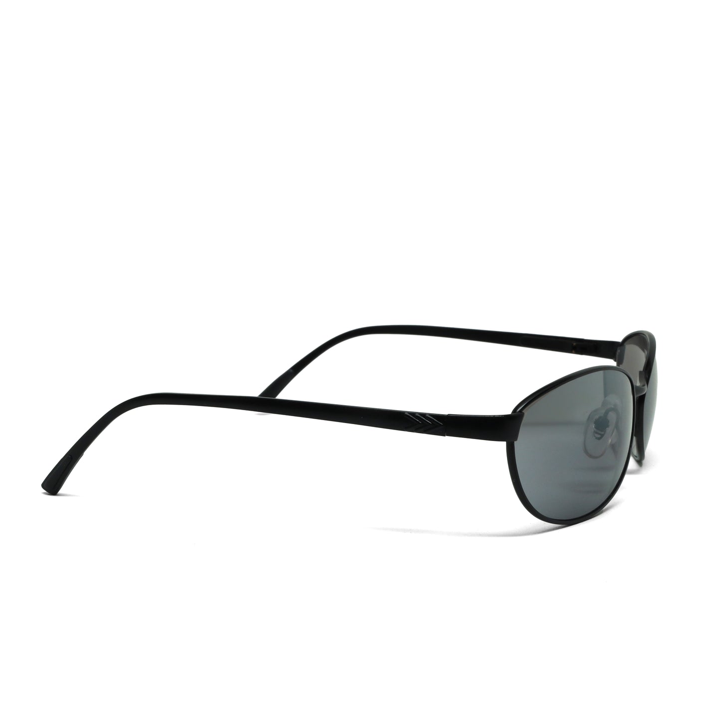 //Style 486// Classic Vintage Late 90s Wire Oval Sunglasses - Black