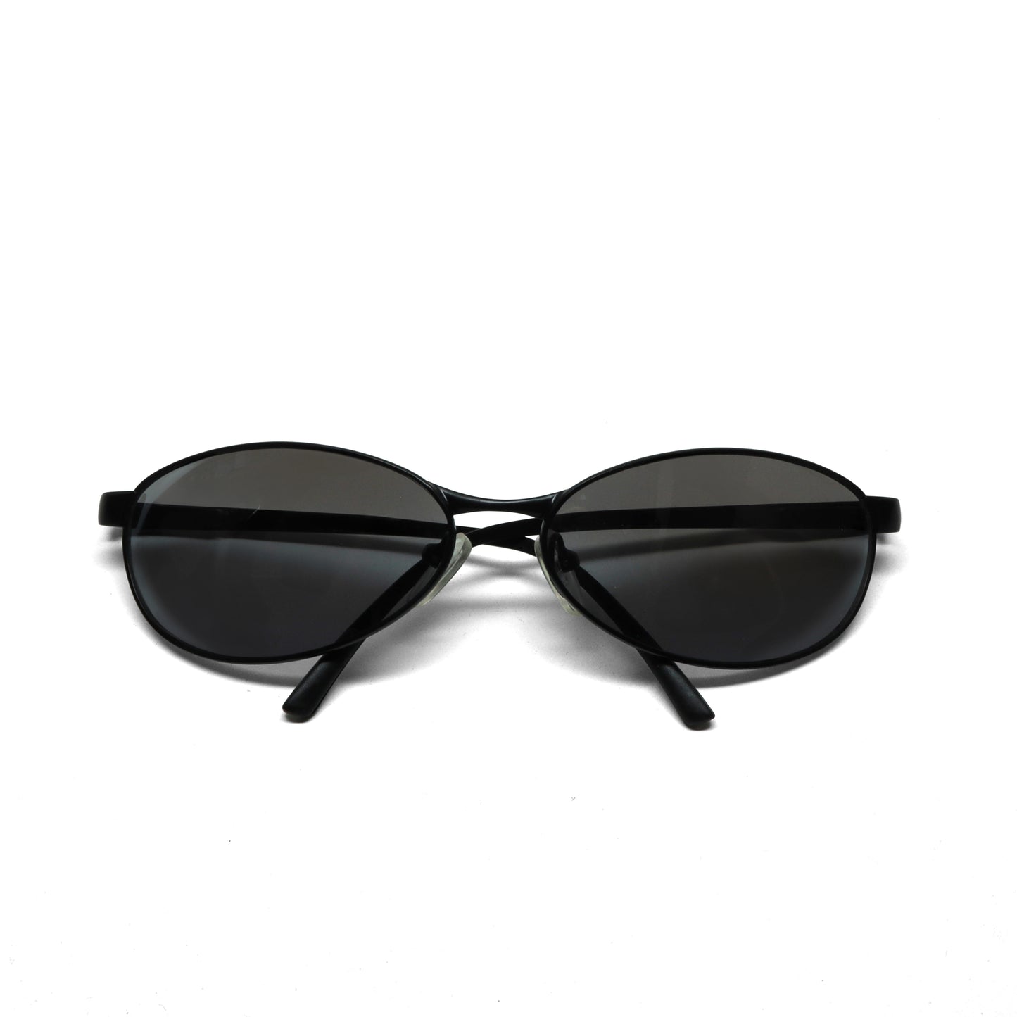 //Style 486// Classic Vintage Late 90s Wire Oval Sunglasses - Black
