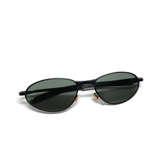 //Style 690// Vintage Small Size 90s Matrix Style Sunglasses - Black