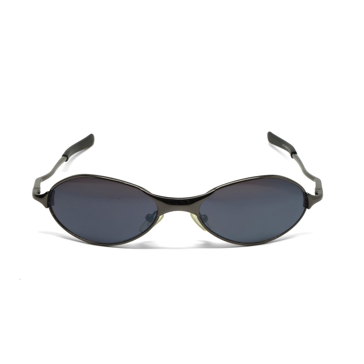 //Style 60// Vintage 2000s Narrow Wire Wraparound Sunglasses - Grey