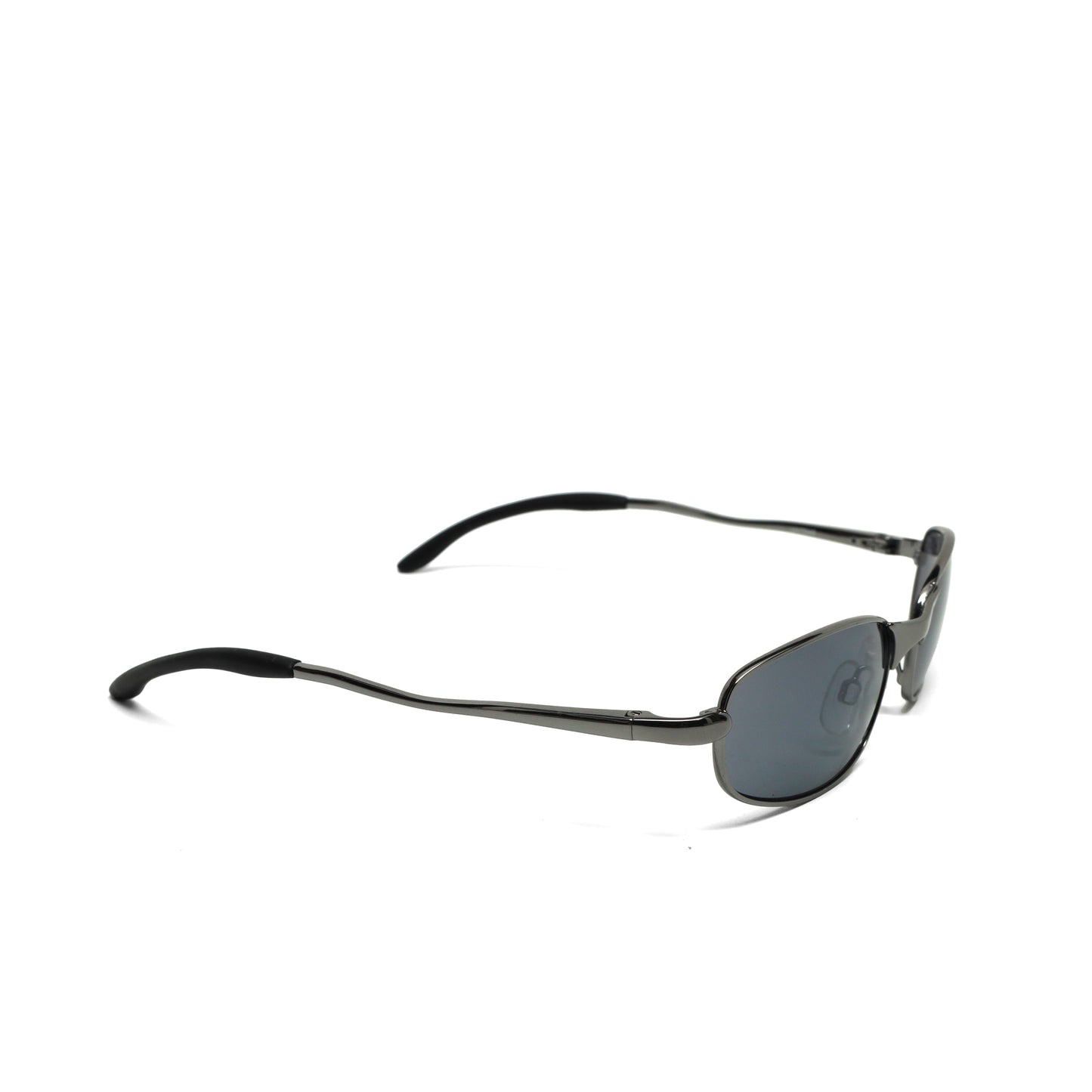 //Style 046// Vintage Small Size 90s Matrix Style Oval Shape Sunglasses - Grey
