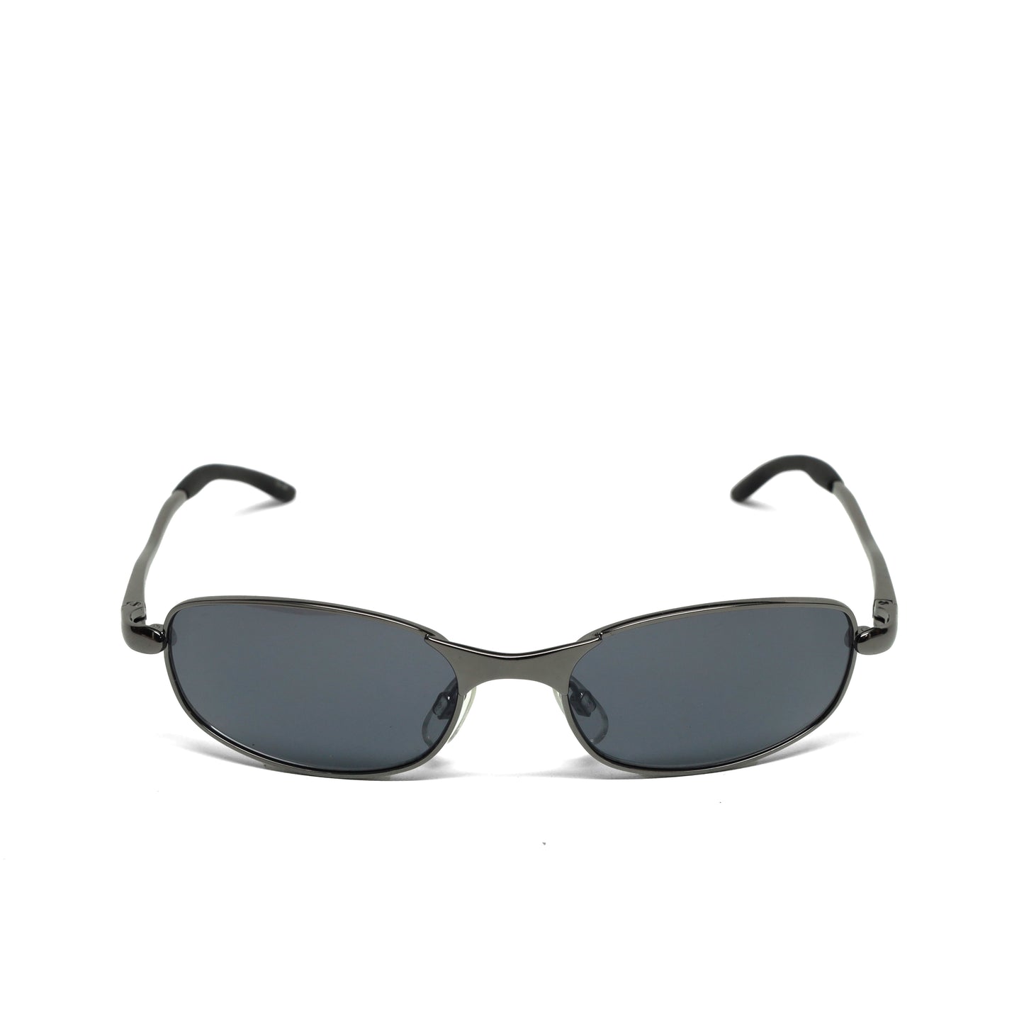 //Style 046// Vintage Small Size 90s Matrix Style Oval Shape Sunglasses - Grey
