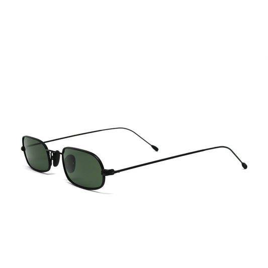 //Style 007// Vintage Deadstock 90s Narrow Wire Rectangle Sunglasses - Black