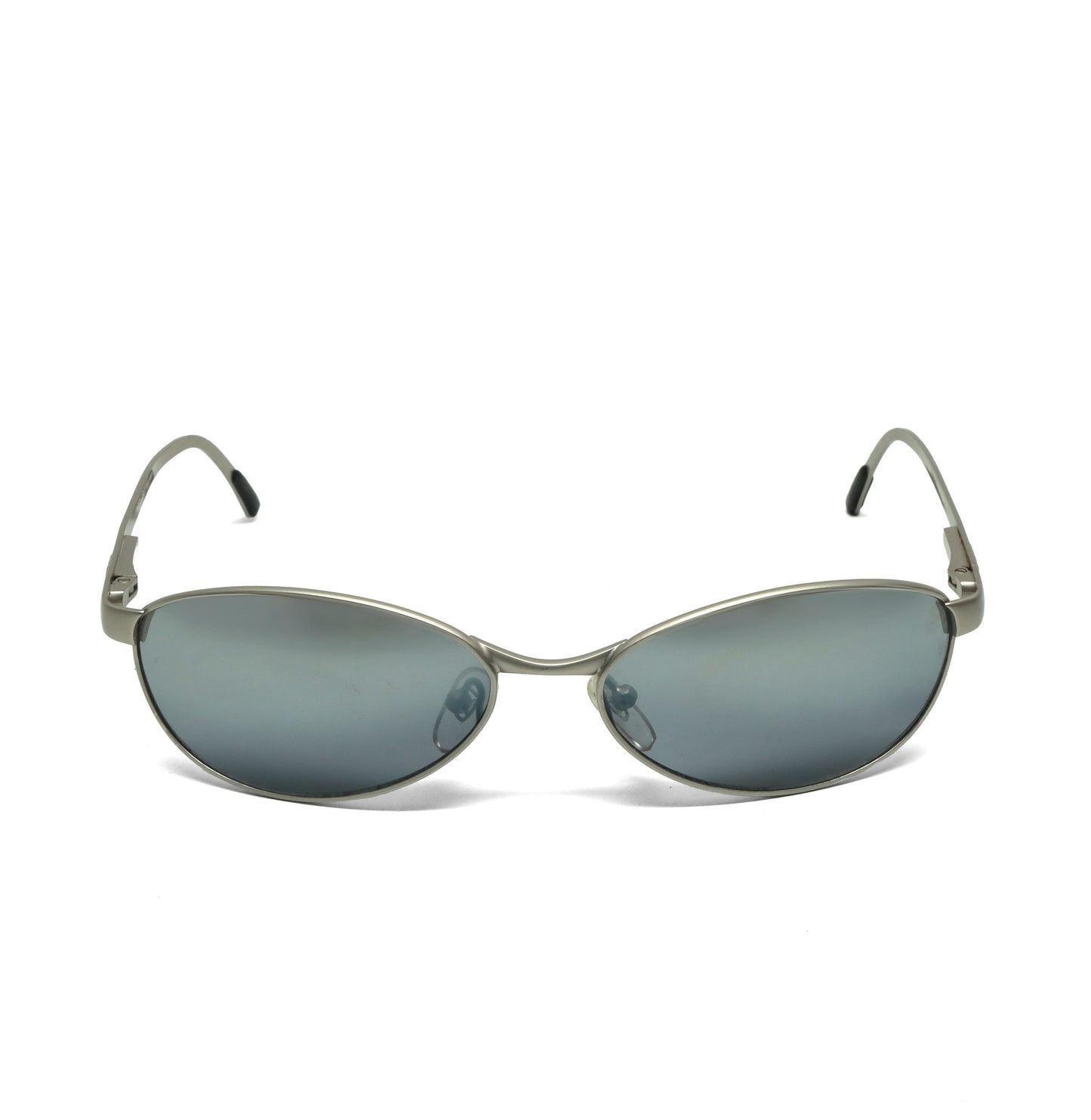 //Style 486// Classic Vintage Late 90s Wire Oval Sunglasses - Silver