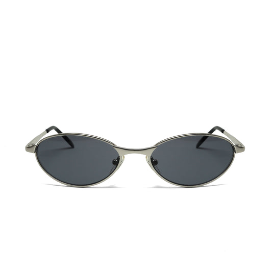 //Style 058// Classic Vintage Late 90s Wire Oval Sunglasses - Silver