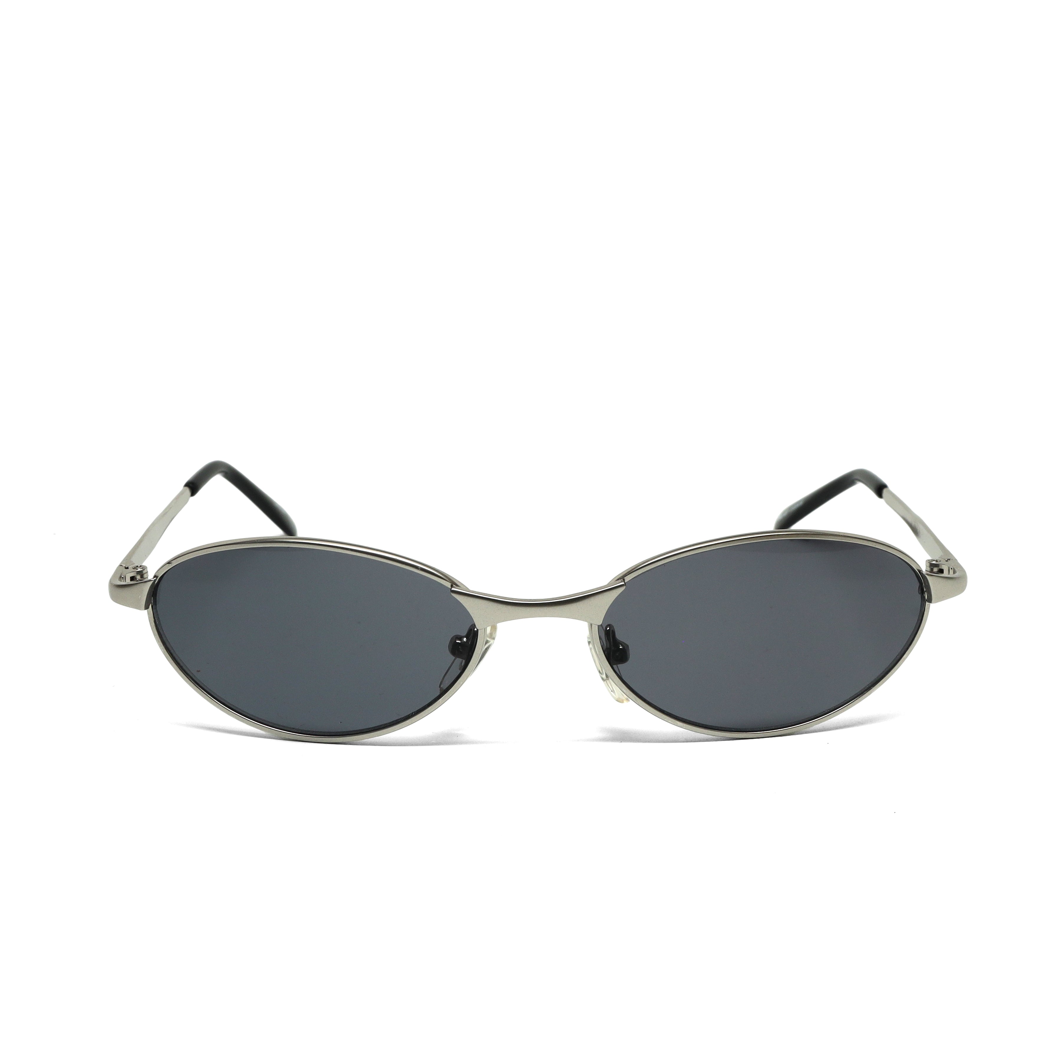 Style 058// Classic Vintage Late 90s Wire Oval Sunglasses - Silver