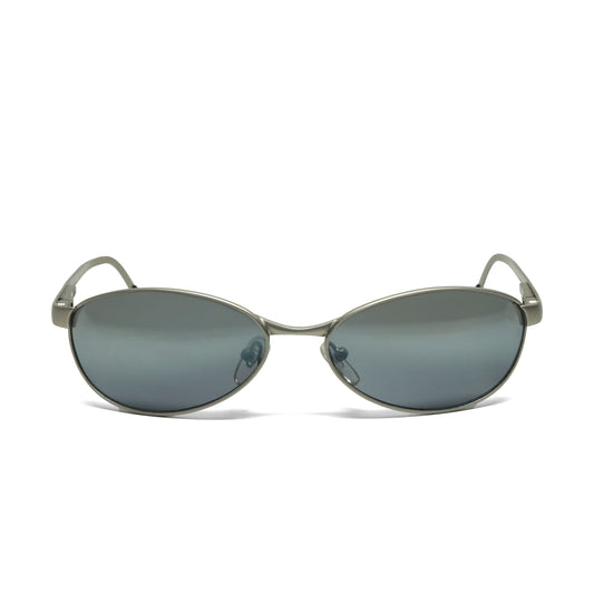 //Style 486// Classic Vintage Late 90s Wire Oval Sunglasses - Silver