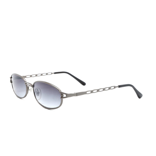 Vintage MINI Small Size 1997 Neo Matrix Style Wire Frame Sunglasses - Silver