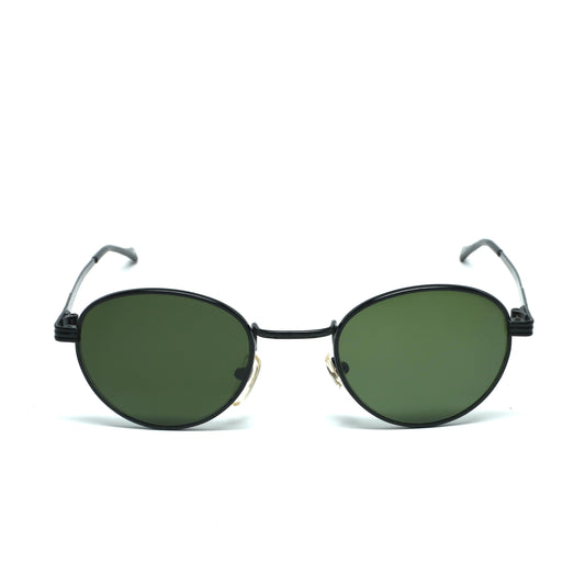 Vintage Standard Size Classic Circular Frame Deadstock Sunglasses - Black