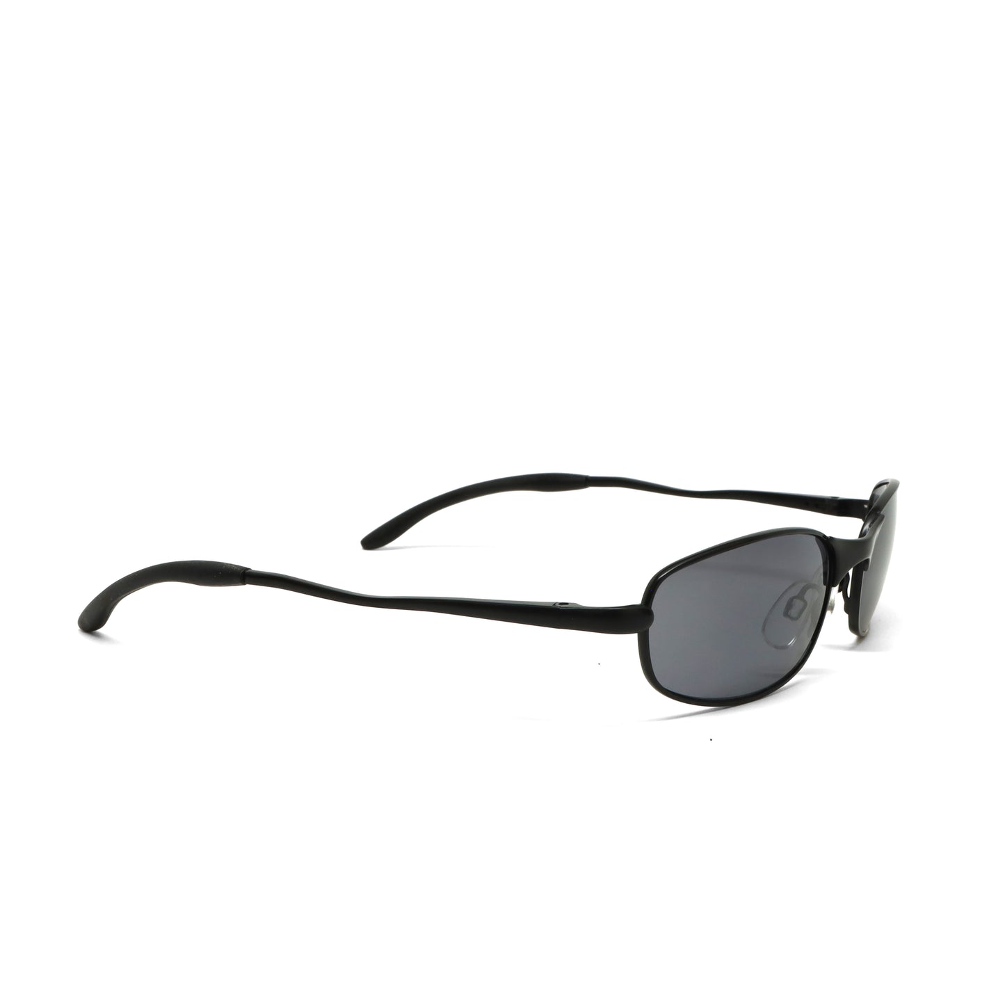 //Style 046// Vintage Small Size 90s Matrix Style Oval Shape Sunglasses - Black
