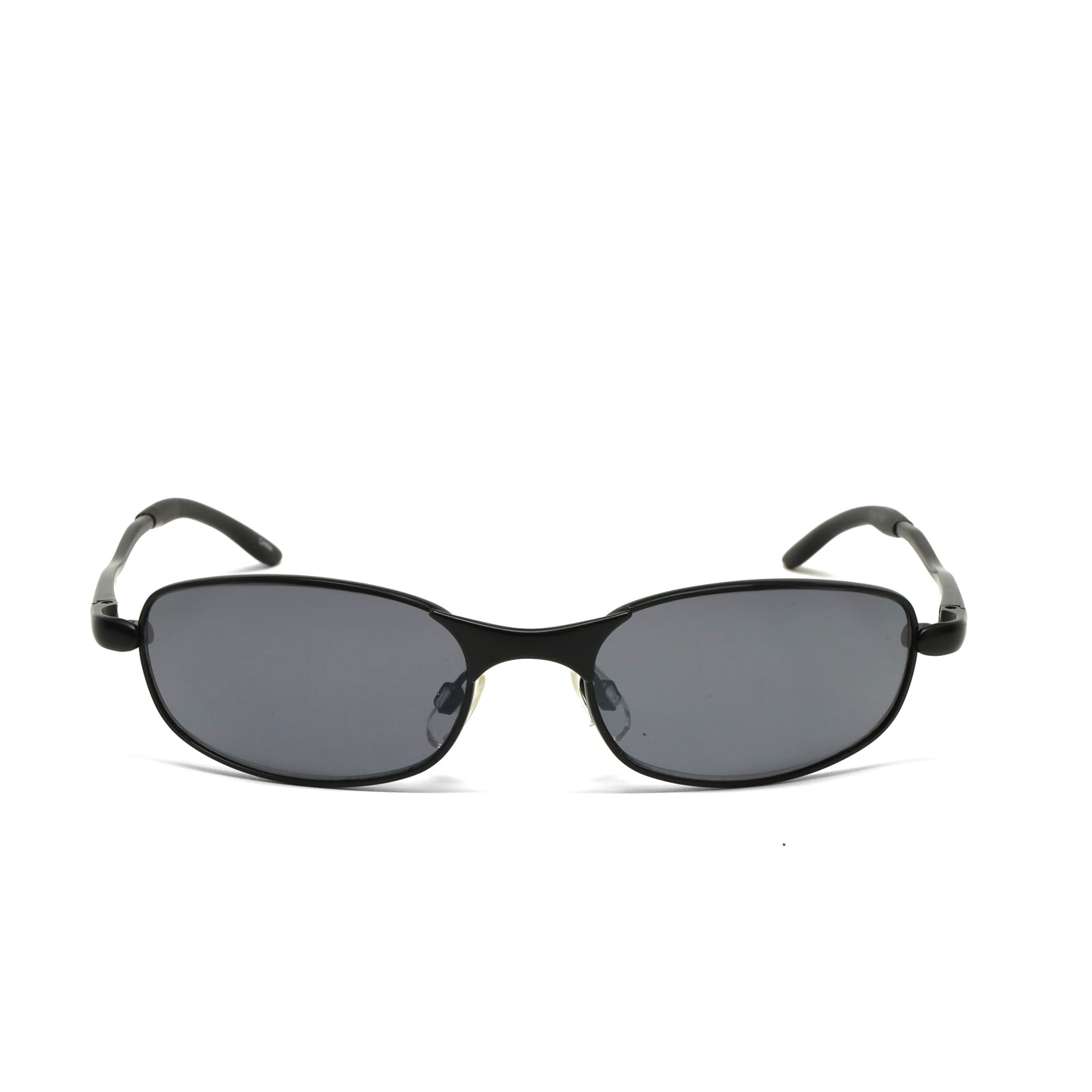 //Style 046// Vintage Small Size 90s Matrix Style Oval Shape Sunglasses - Black