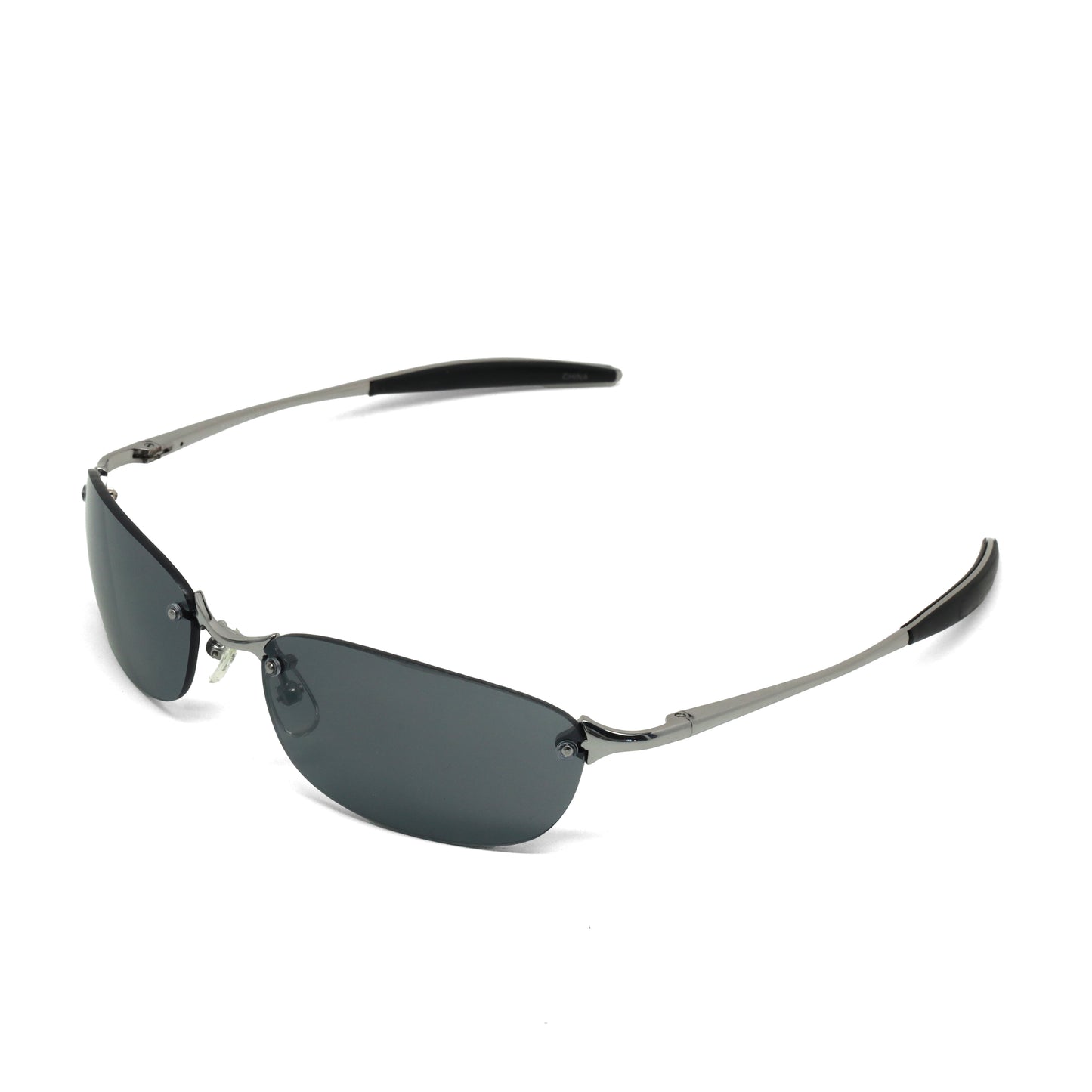 //Style 2569// True Vintage 90s Narrow Wraparound Sunglasses - Grey