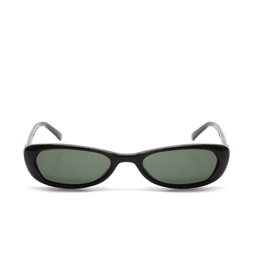 //Style 650// Vintage Deadstock Late 90s Chic Narrow Shape Sunglasses - Black