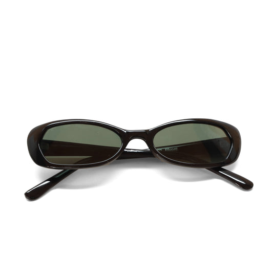 Deluxe Vintage 90s Deadstock Chic Oval Sunglasses - Black