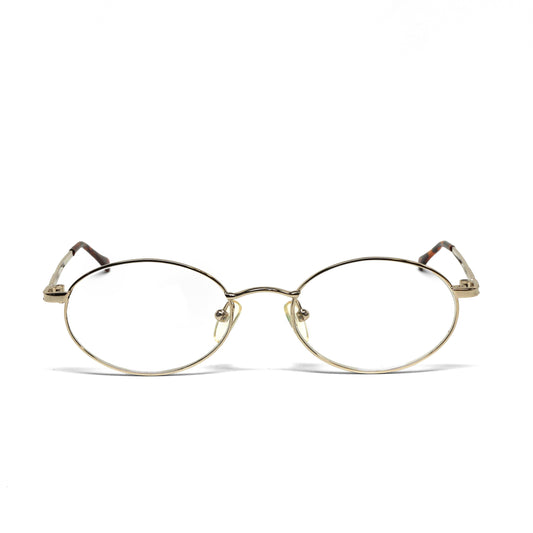 //Specs 154// Vintage 90s Classic Gold Wire Oval Spectacles