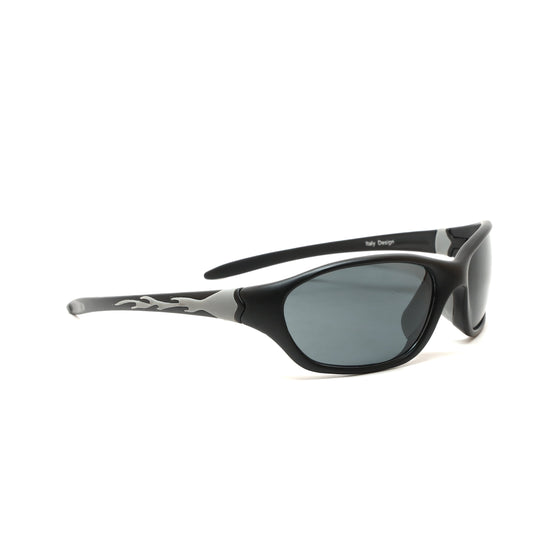 Prototype 6 Flame Deadstock Wraparound Visor Sunglasses - Grey