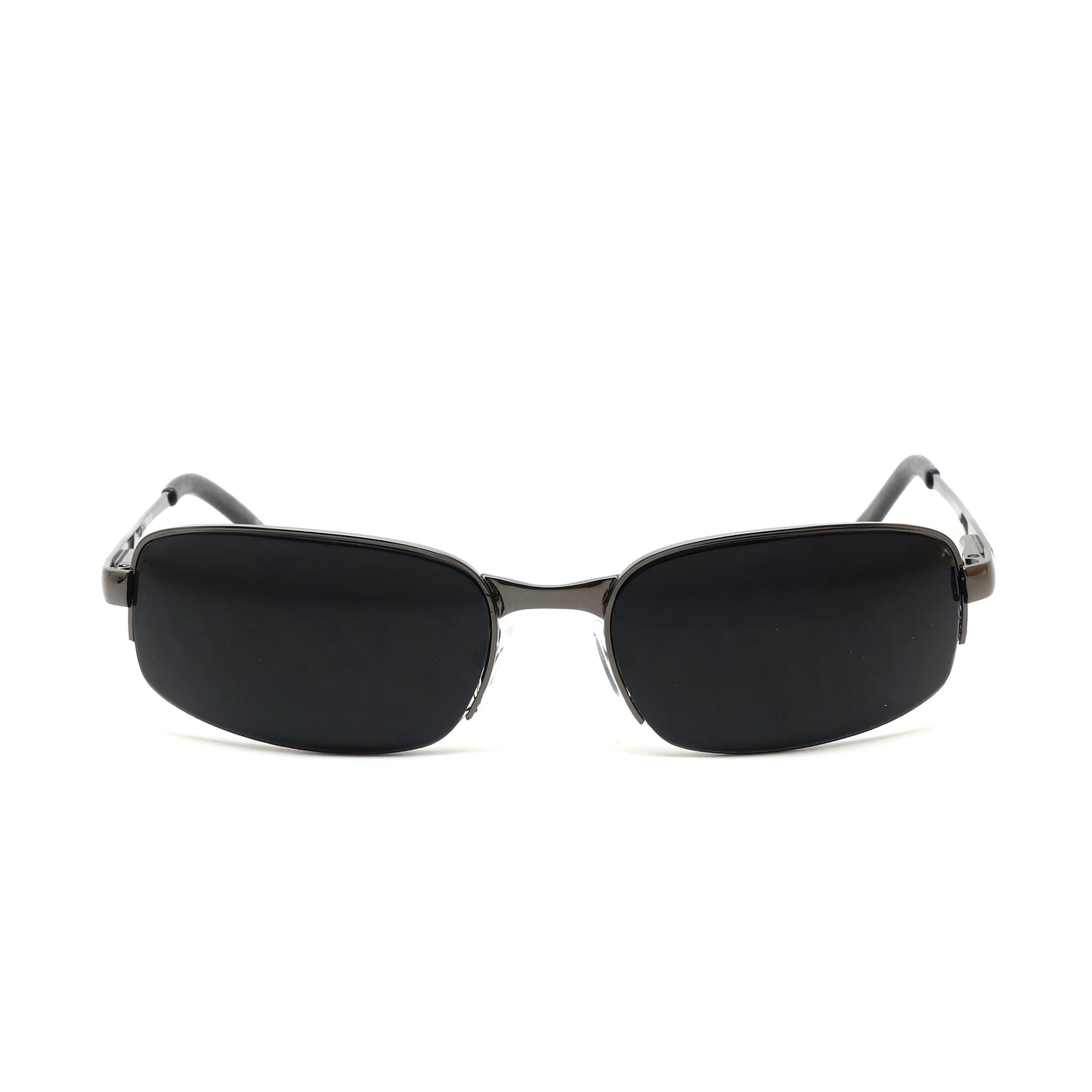 Deluxe Vintage 94 Metal Oval Sunglasses - Black