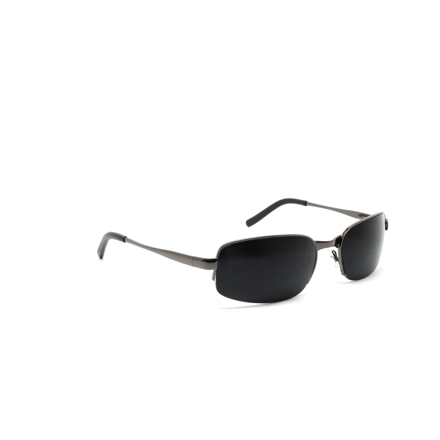 Deluxe Vintage 94 Metal Oval Sunglasses - Black