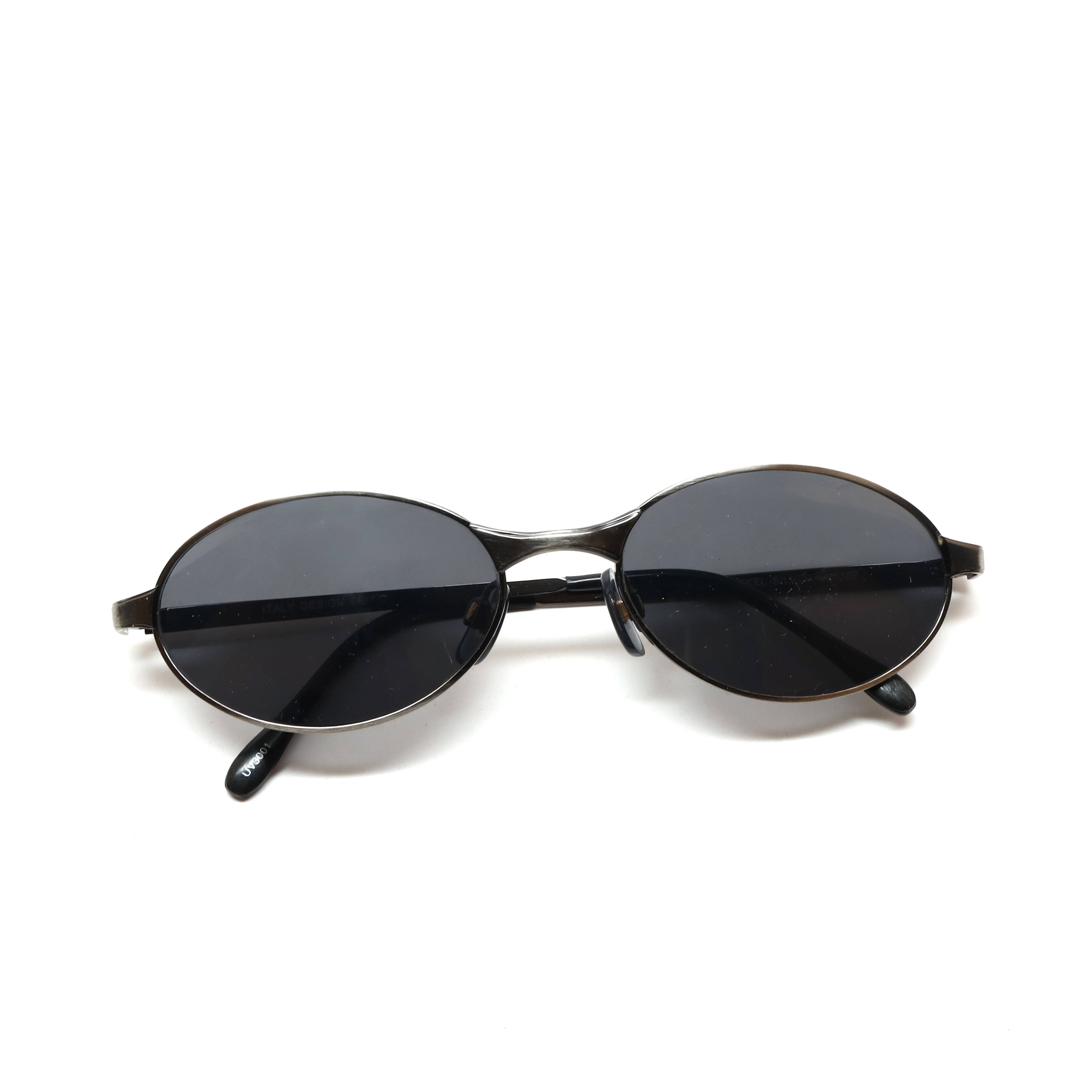 Vintage Industrial Wire Oval Sunglasses