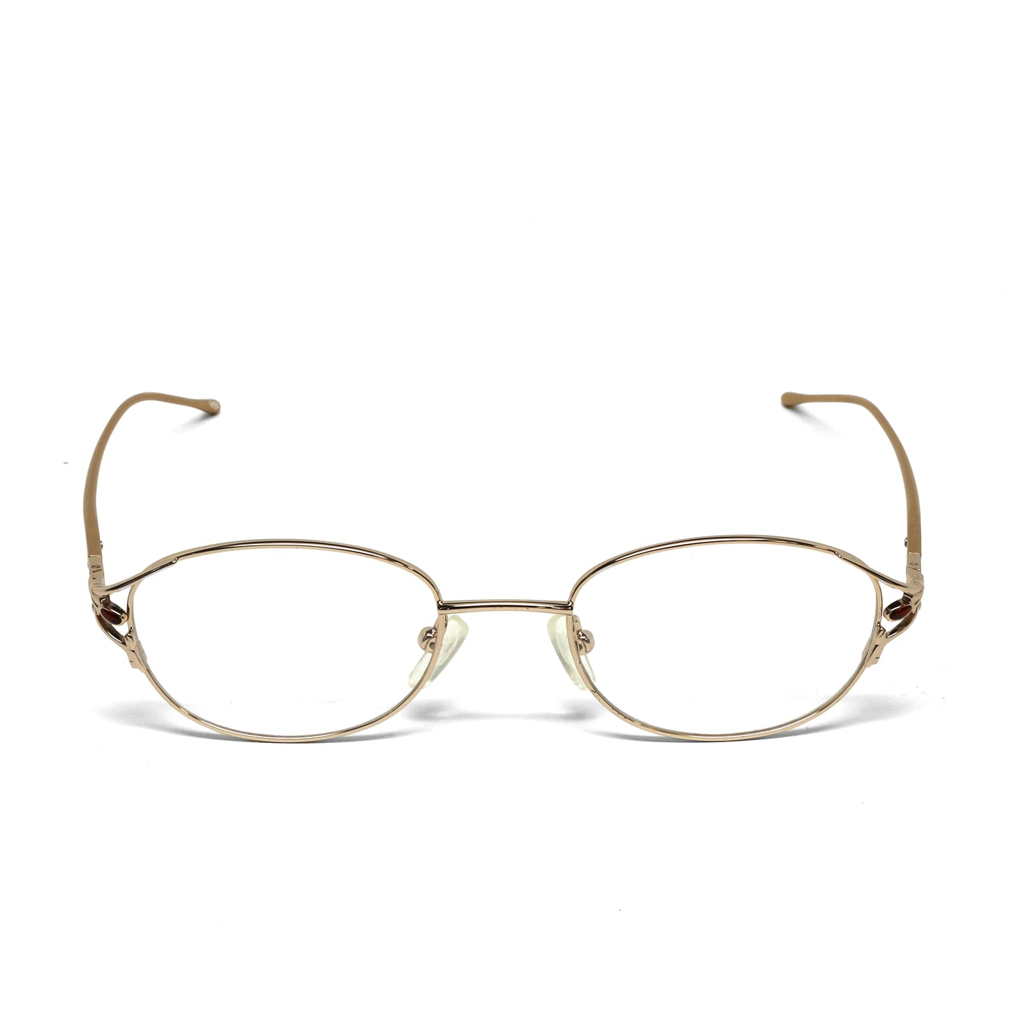 //Specs 037// Standard Vintage Classic 90s Wire Oval Frame Specs - Gold