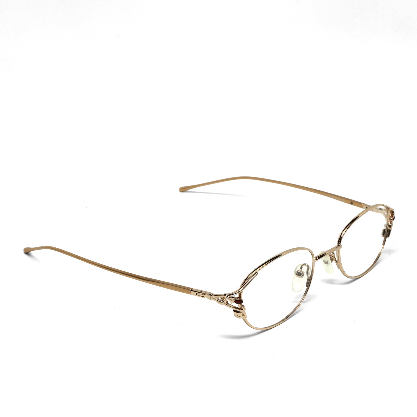 //Specs 037// Standard Vintage Classic 90s Wire Oval Frame Specs - Gold