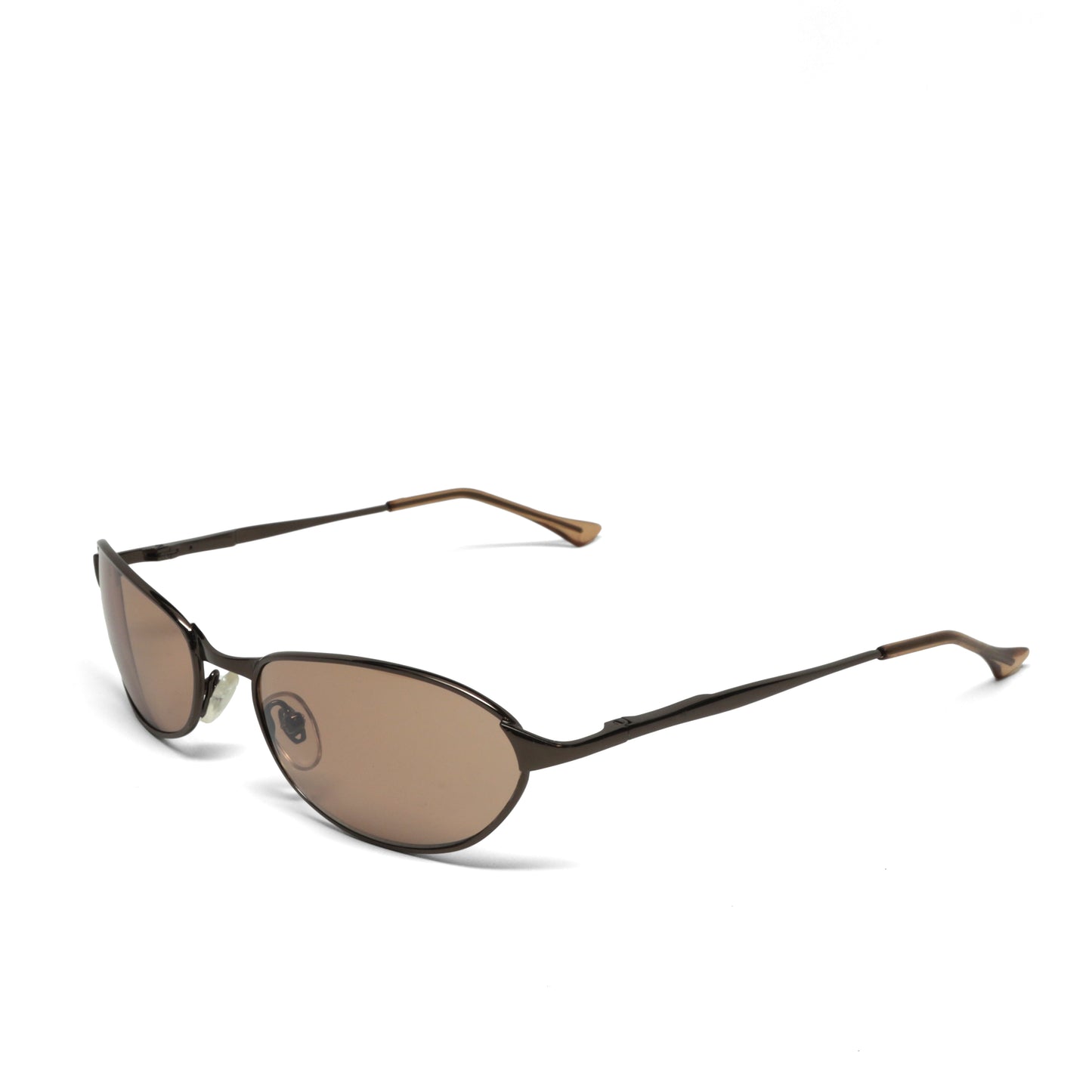 //Style 048// Classic Vintage Late 90s Wire Oval Sunglasses - Bronze