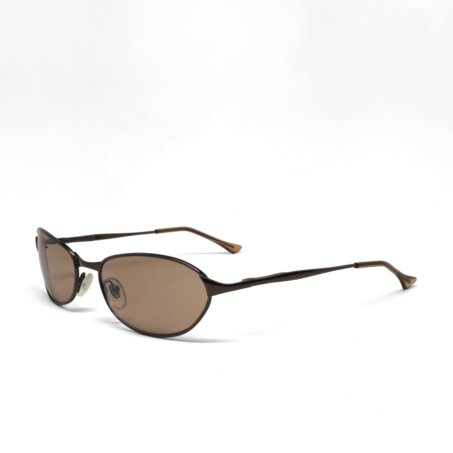 //Style 048// Classic Vintage Late 90s Wire Oval Sunglasses - Bronze