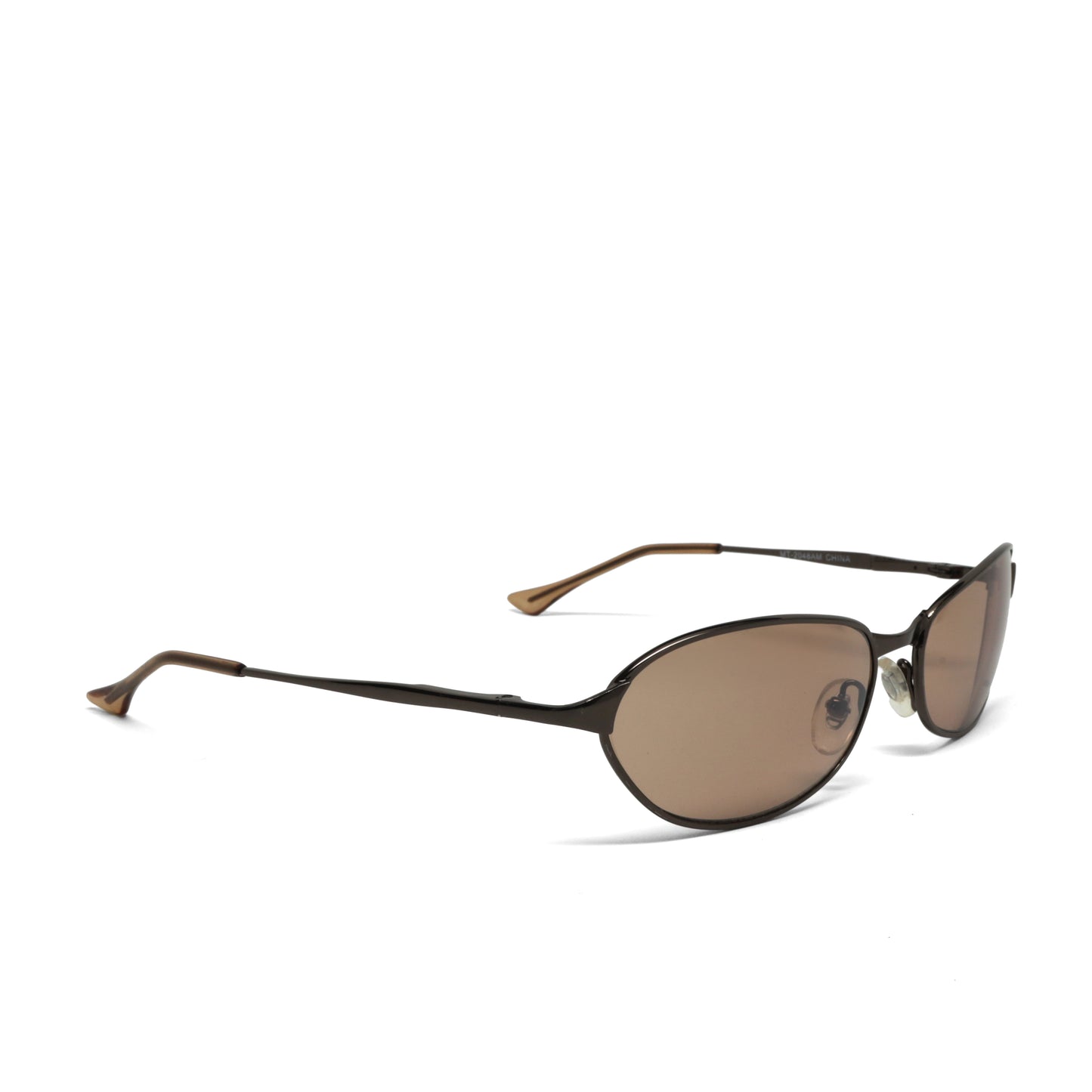 //Style 048// Classic Vintage Late 90s Wire Oval Sunglasses - Bronze
