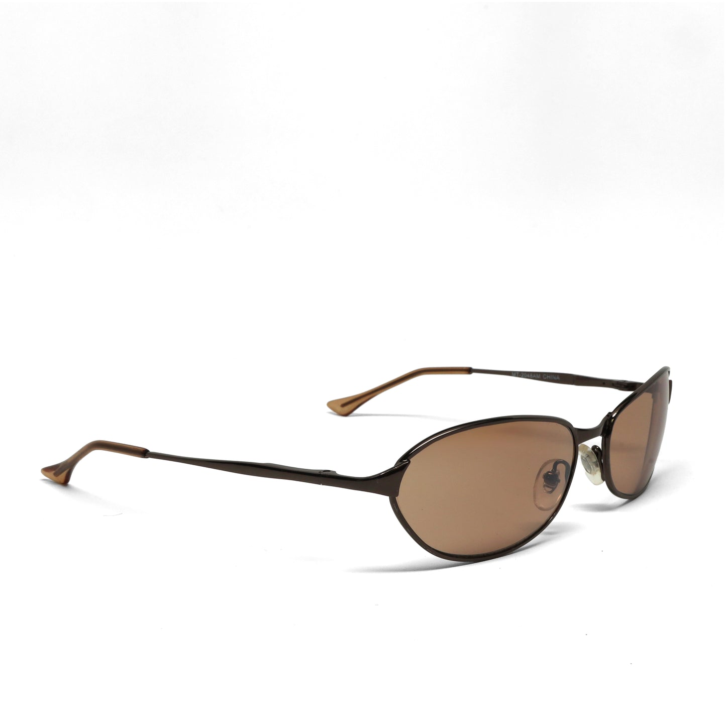 //Style 048// Classic Vintage Late 90s Wire Oval Sunglasses - Bronze