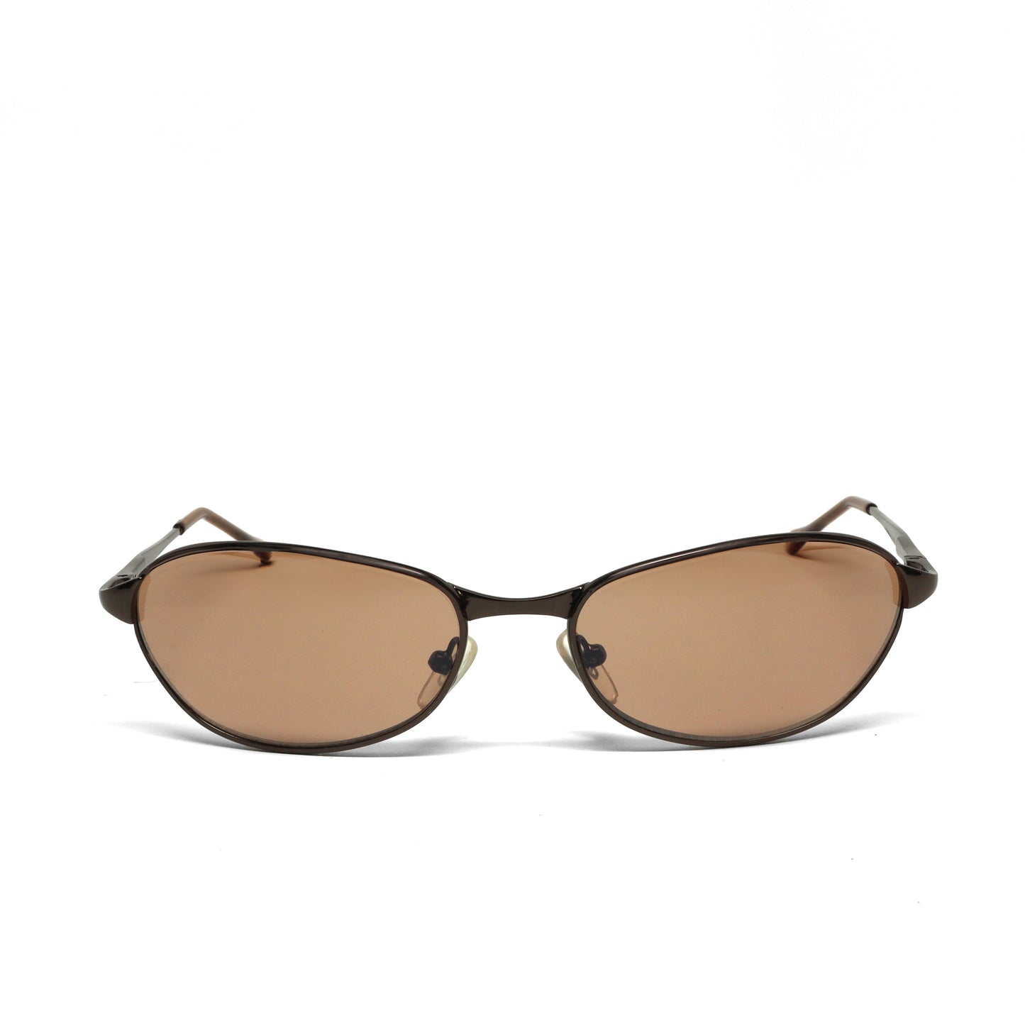 //Style 048// Classic Vintage Late 90s Wire Oval Sunglasses - Bronze