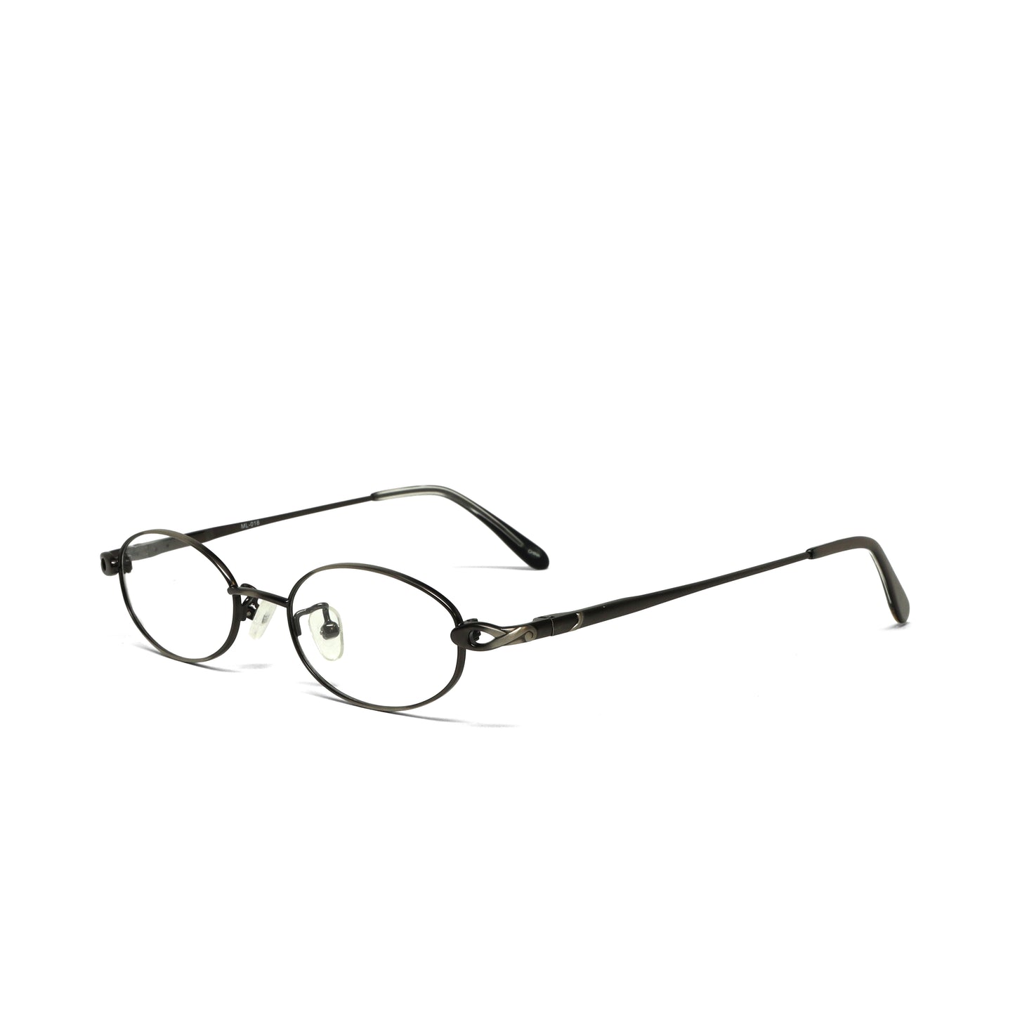 //Specs 018// Classic Late 1990s Oval Specs w/Spring Hinges – Grey