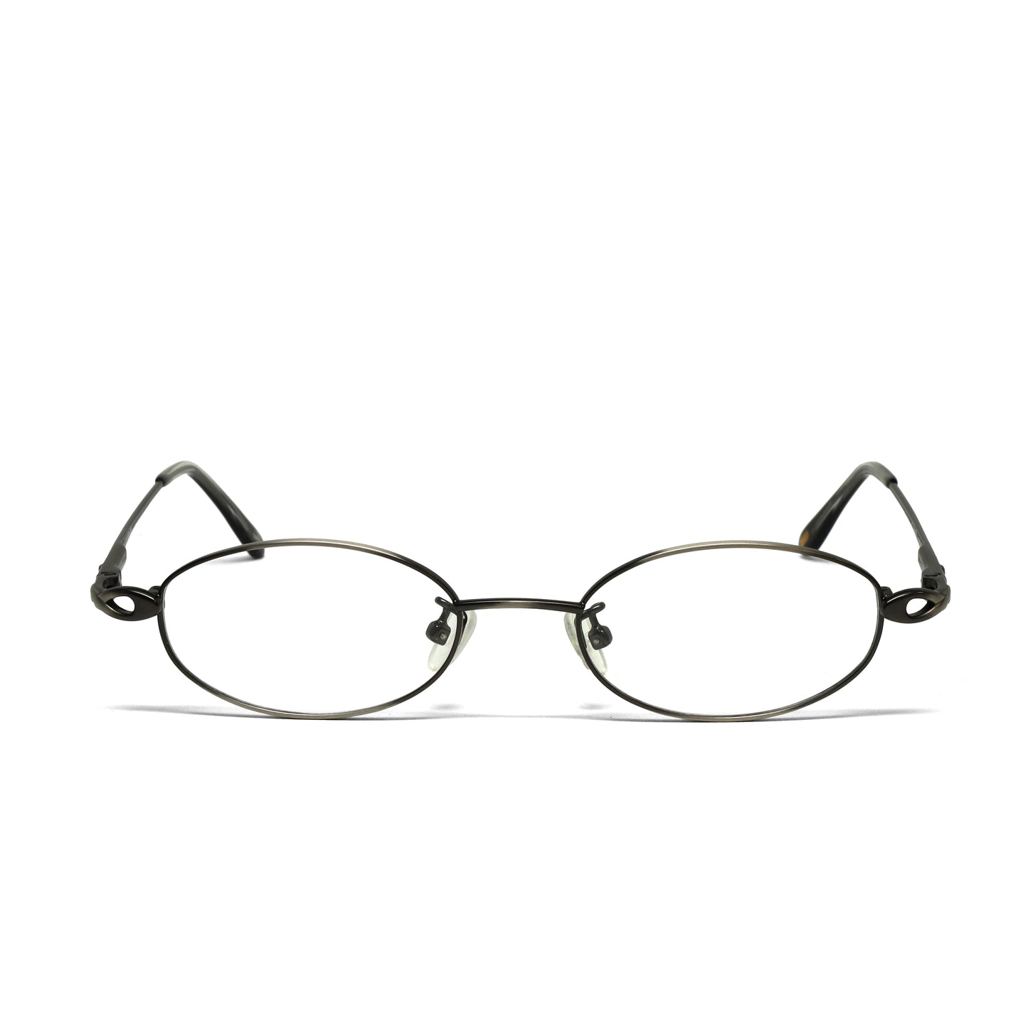//Specs 018// Classic Late 1990s Oval Specs w/Spring Hinges – Grey