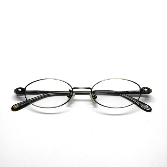 //Specs 018// Classic Late 1990s Oval Specs w/Spring Hinges – Grey