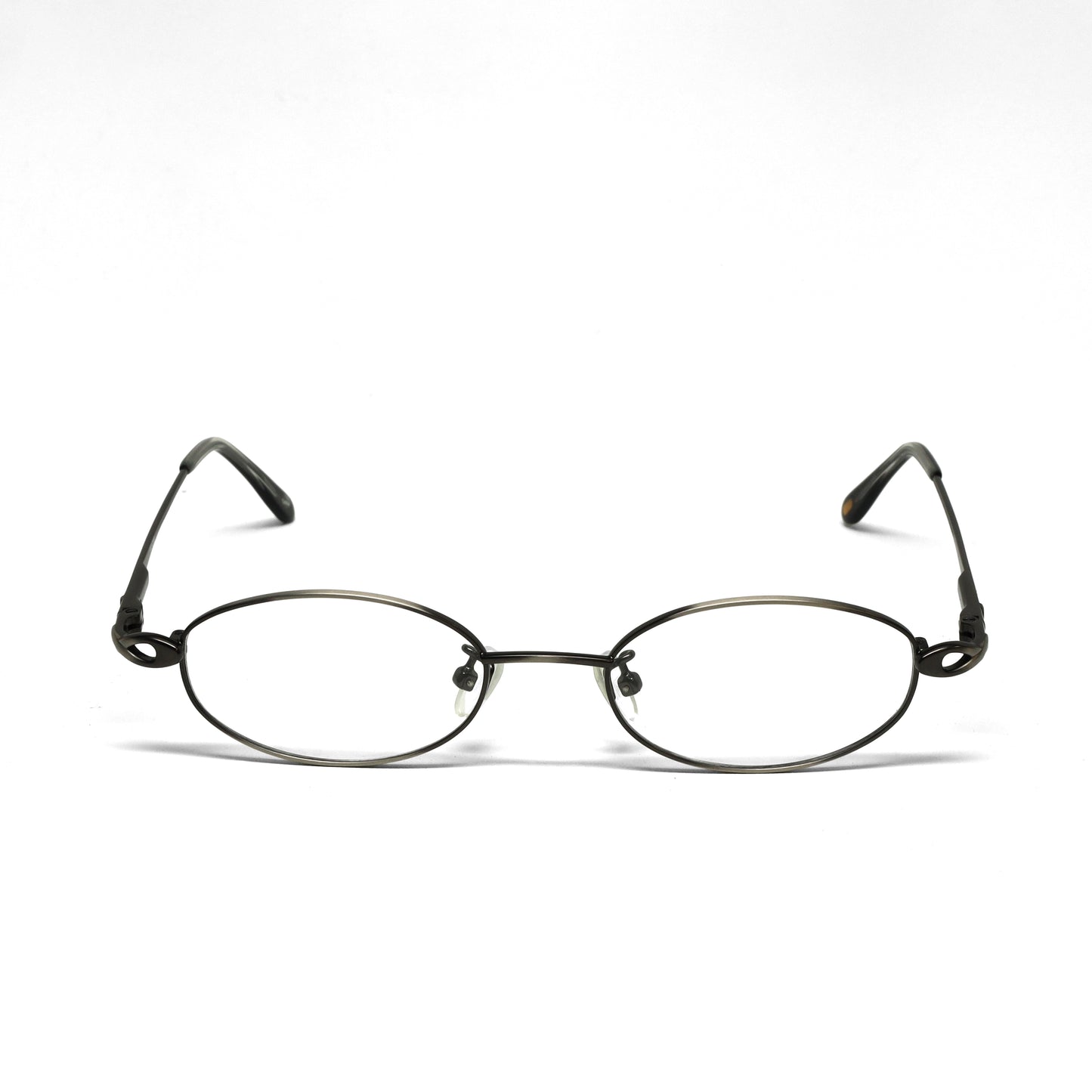 //Specs 018// Classic Late 1990s Oval Specs w/Spring Hinges – Grey