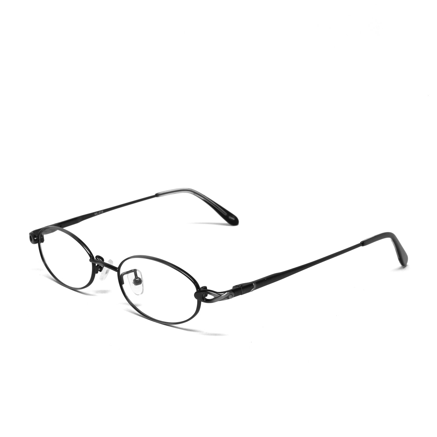 //Specs 018// Classic Late 1990s Oval Specs w/Spring Hinges – Grey