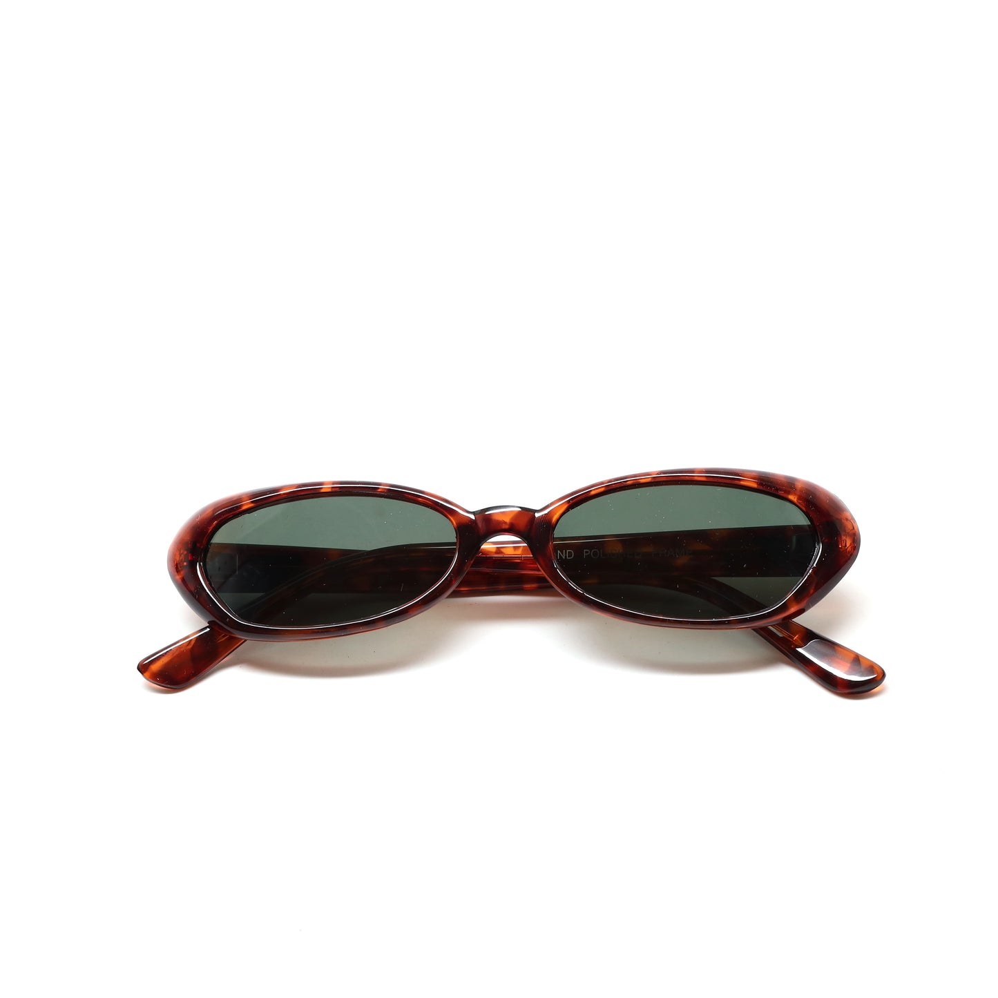 Vintage Small Sized Thin Narrow Shape Redondo Sunglasses - Tortoise