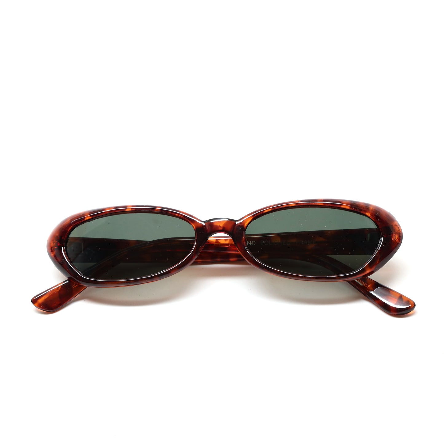 Vintage Small Sized Thin Narrow Shape Redondo Sunglasses - Tortoise