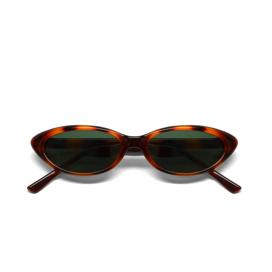 //Style 19// Vintage Small Size Benatar Triangle Sunglasses - Brown