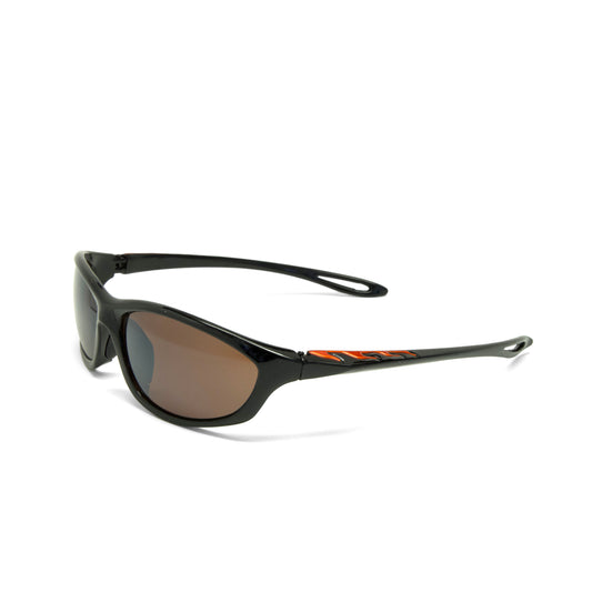 //Style 9818// Vintage Early Y2k Wraparound Brown Lens Flame Detail Visor