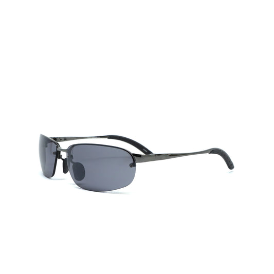 //Style 428// Deluxe Vintage 90s Frameless Metal Sunglasses - Grey