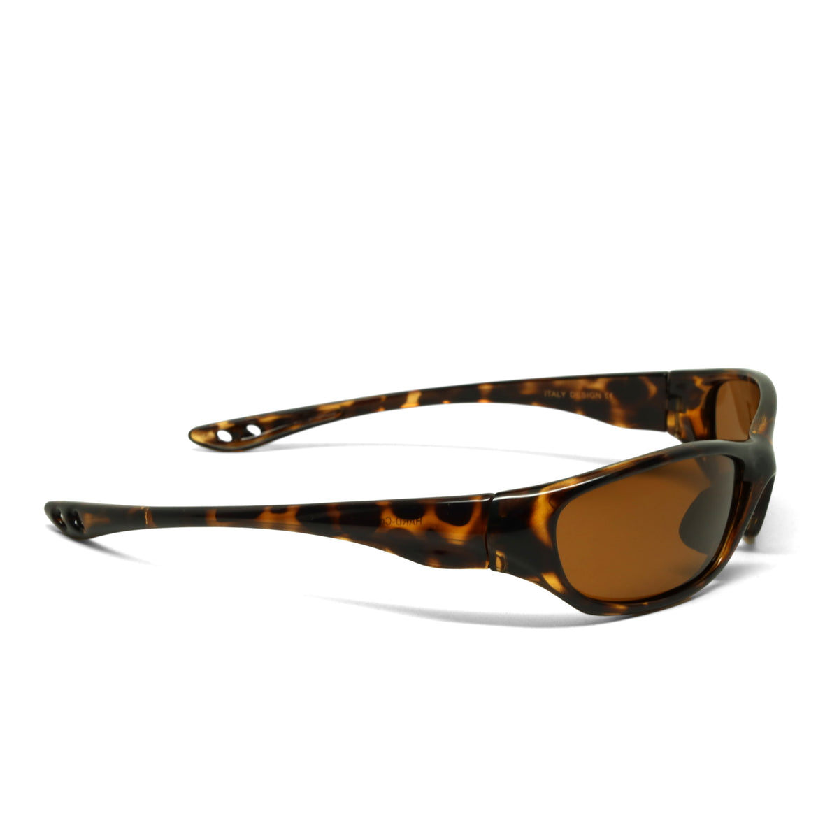 /Prototype 4F/ POLARIZED Y2K Pilot Style Wraparound Visor Sunglasses - Tortoise