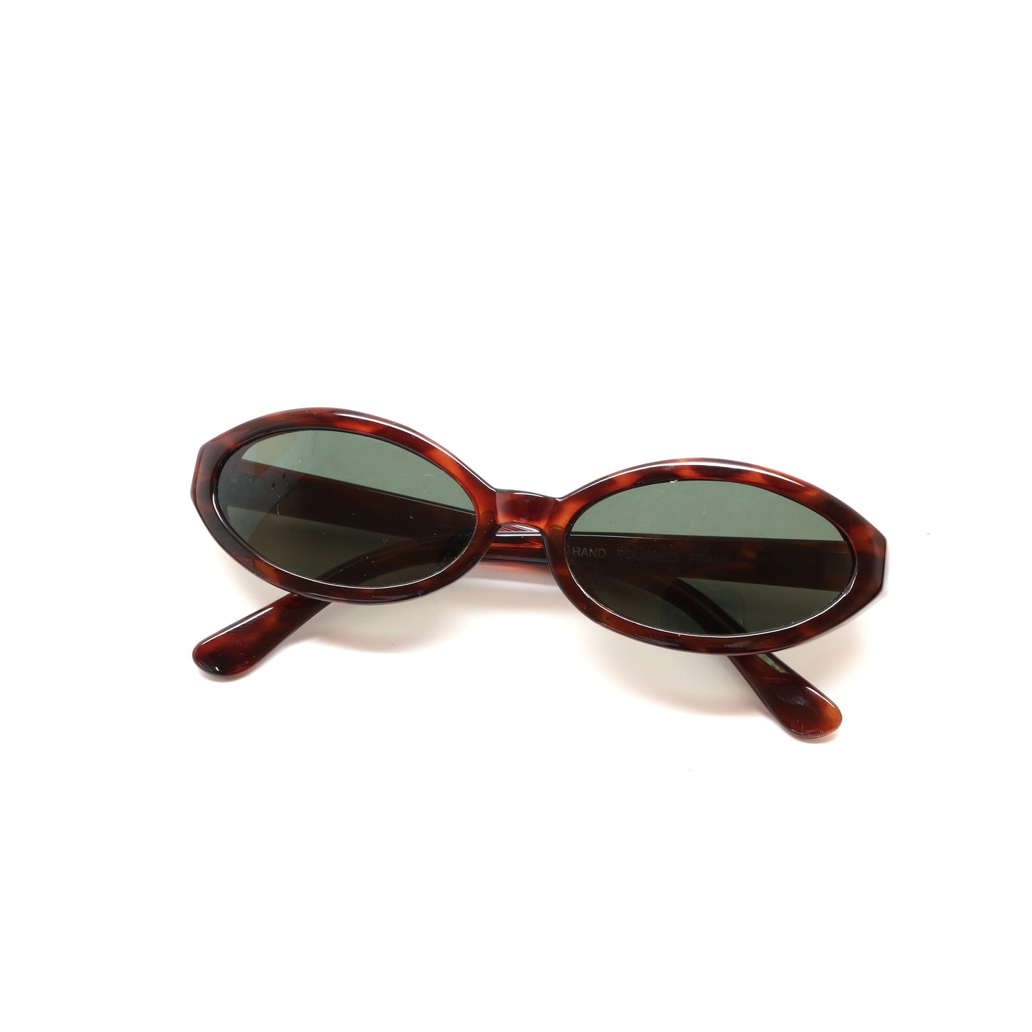 Deluxe Vintage 90s Deadstock High Quality Oval Sunglasses - Tortoise