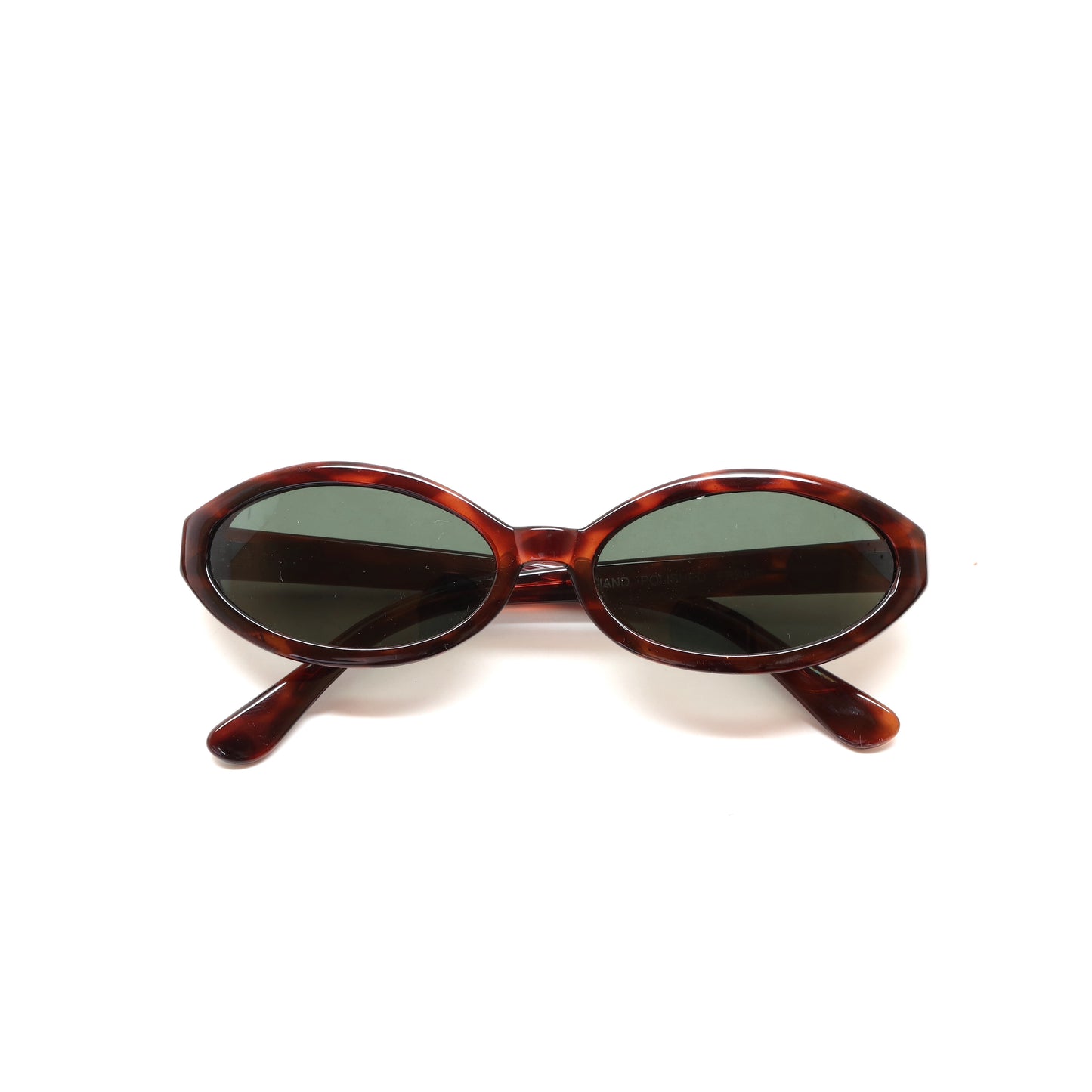 Deluxe Vintage 90s Deadstock High Quality Oval Sunglasses - Tortoise