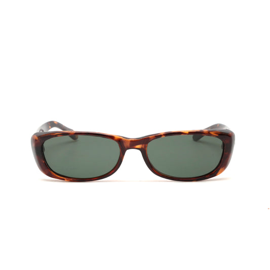 Vintage Small Sized 90s Mod Rectangle Sunglasses - Dark Tortoise