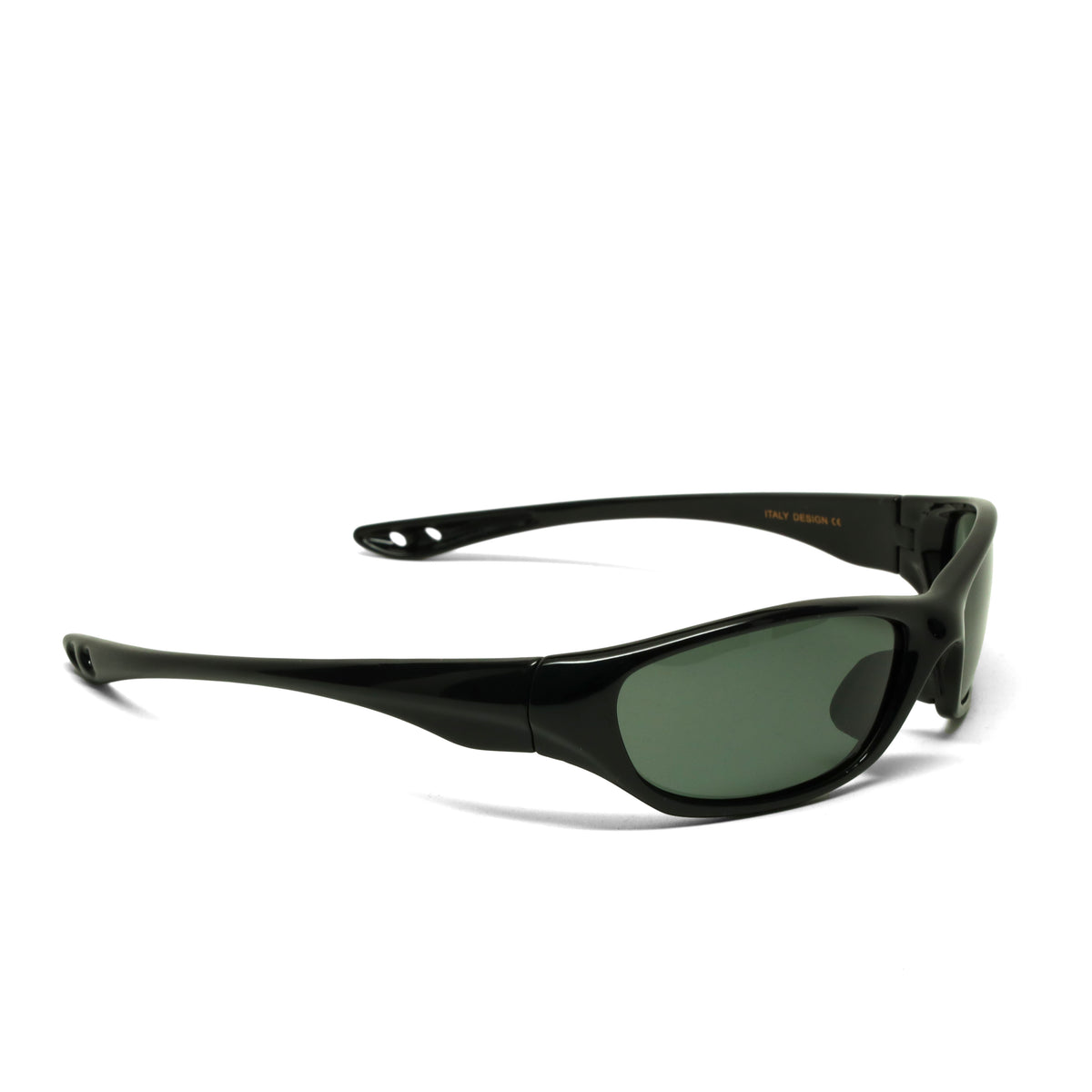 /Prototype 4F/ POLARIZED Y2K Pilot Style Wraparound Visor Sunglasses - Black