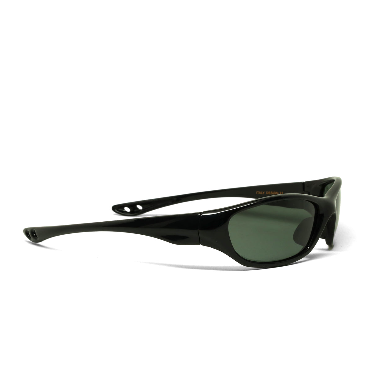 /Prototype 4F/ POLARIZED Y2K Pilot Style Wraparound Visor Sunglasses - Black