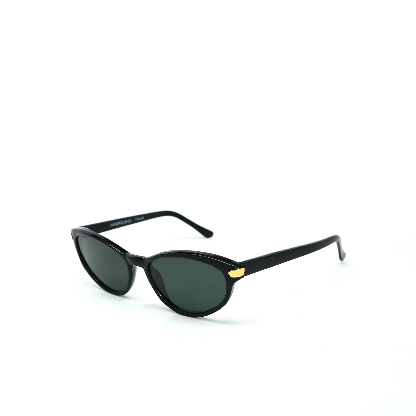 Vintage Standard Size Original Melrose Oval Sunglasses - Black
