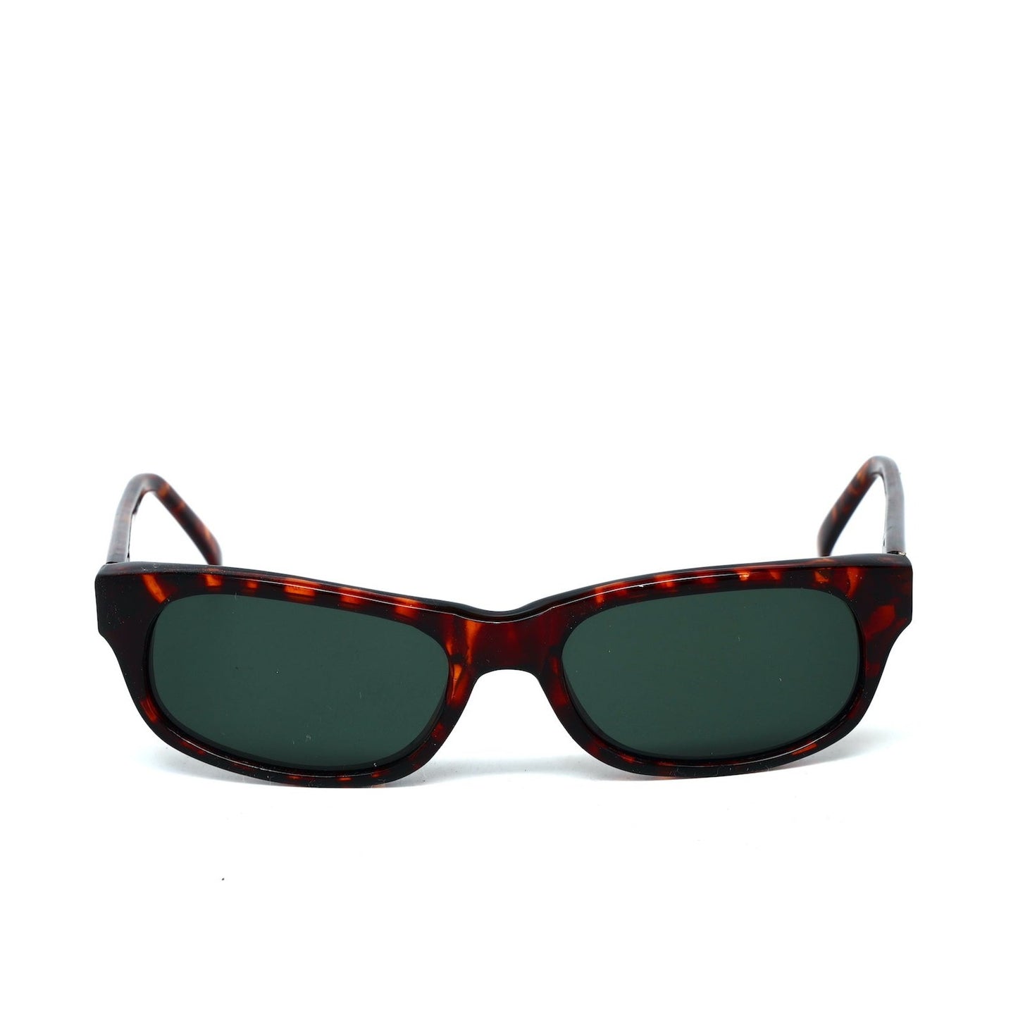 Vintage Small Size Rectangle Frame Slim Narrow Sunglasses - Tortoise